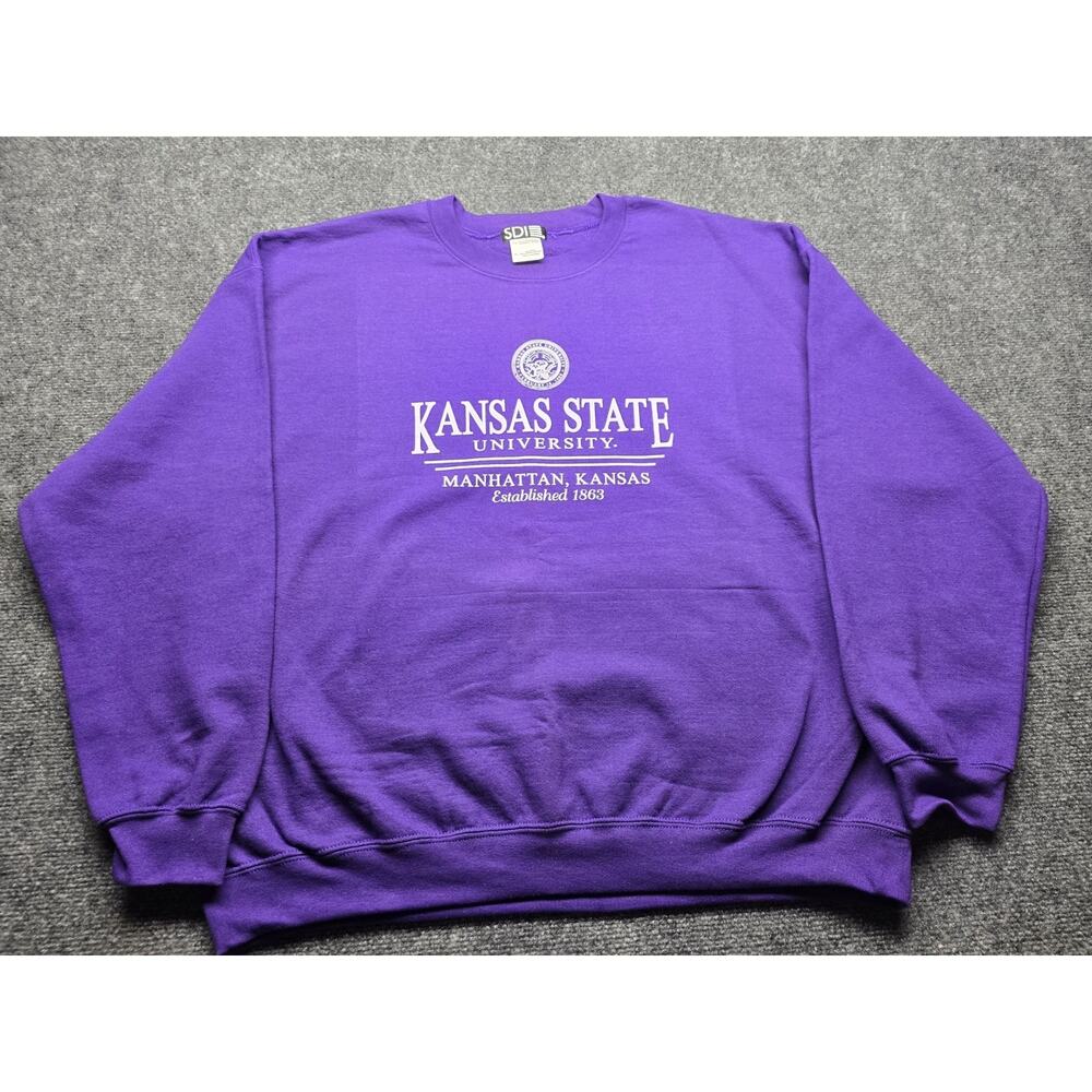 Kansas State University Wildcats SDI Purple Sweatshirt Size XL